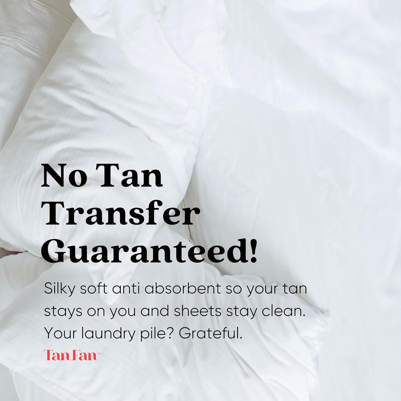 Tan Fan كيس النوم الذاتي التان - حافظ على نظافة الملاءات من بقع التان - 100% بولي سيلكي بارد - لن يفرك أو يمتص لوشن التان - خفيف الوزن وكبير مع فتحات للأقدام (كحلي) - Image 4